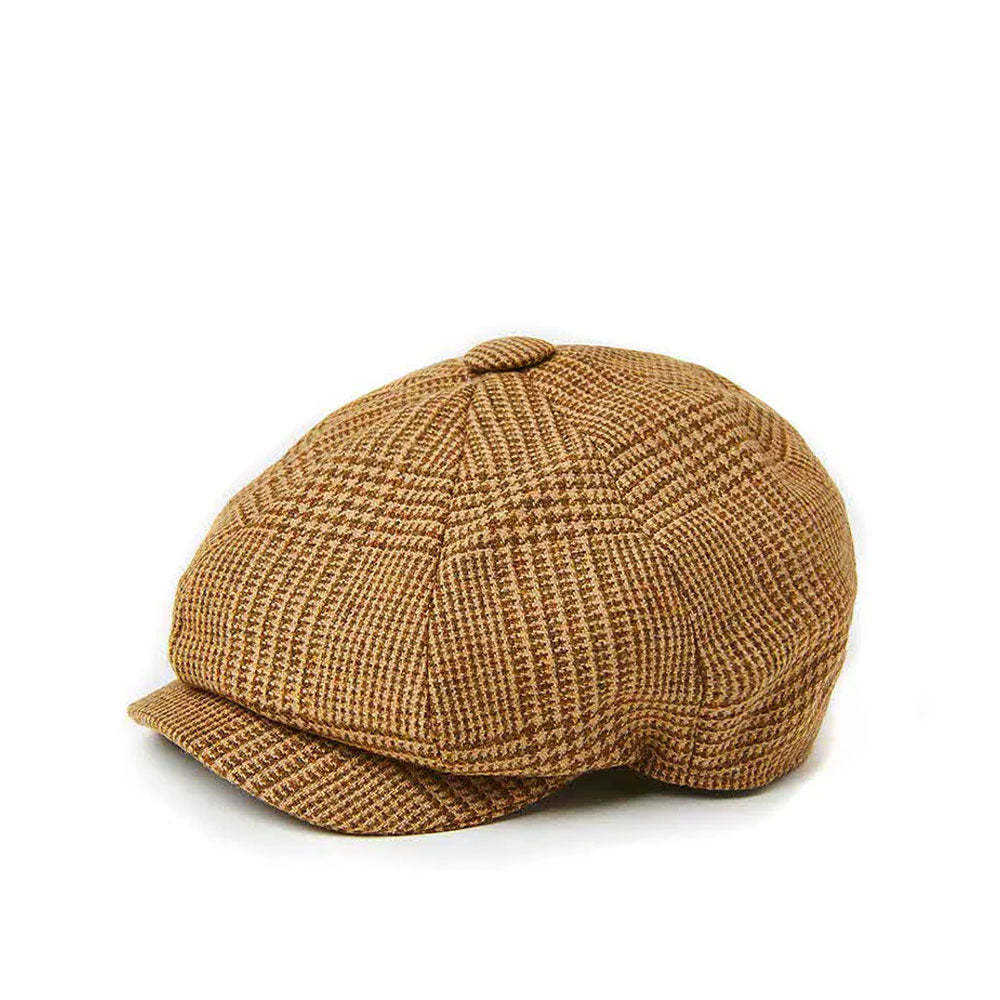 Baker Boy Tweed Cap - Tawny