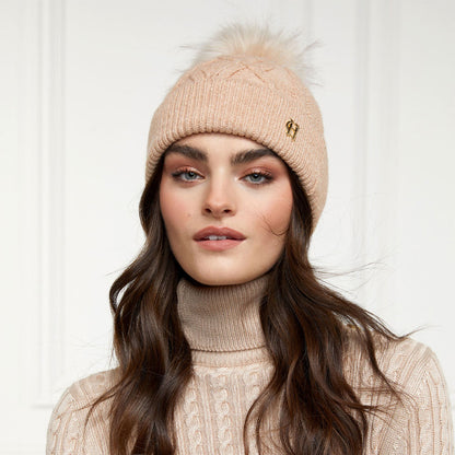 Cortina Bobble Hat - Camel Champagne