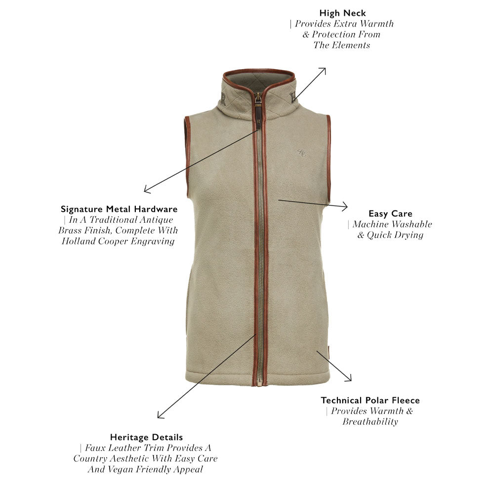 Country Fleece Gilet - Sage