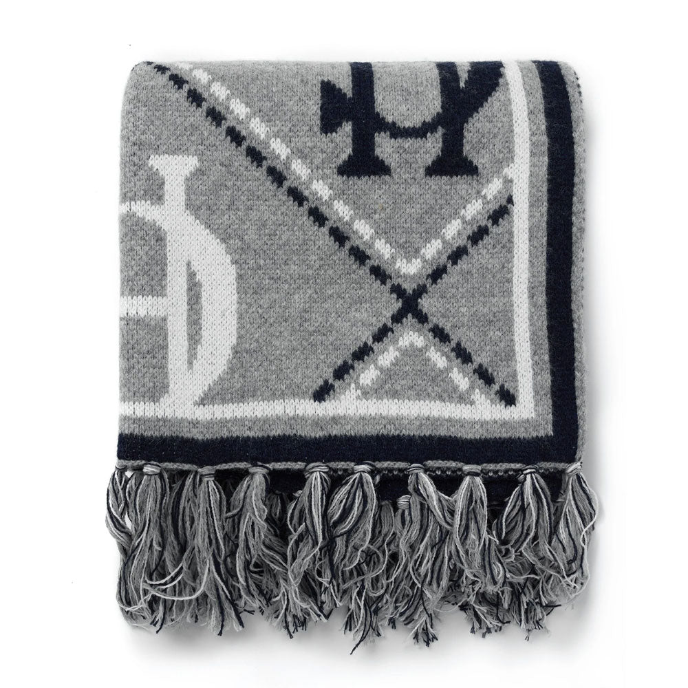 Monogram Scarf - Grey Marl