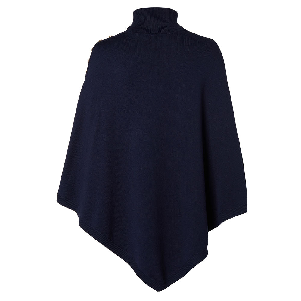 Roll Neck Cape - Ink Navy