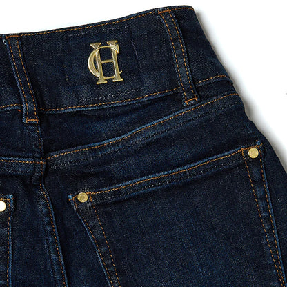 High Rise Flared Jean - Deep Indigo