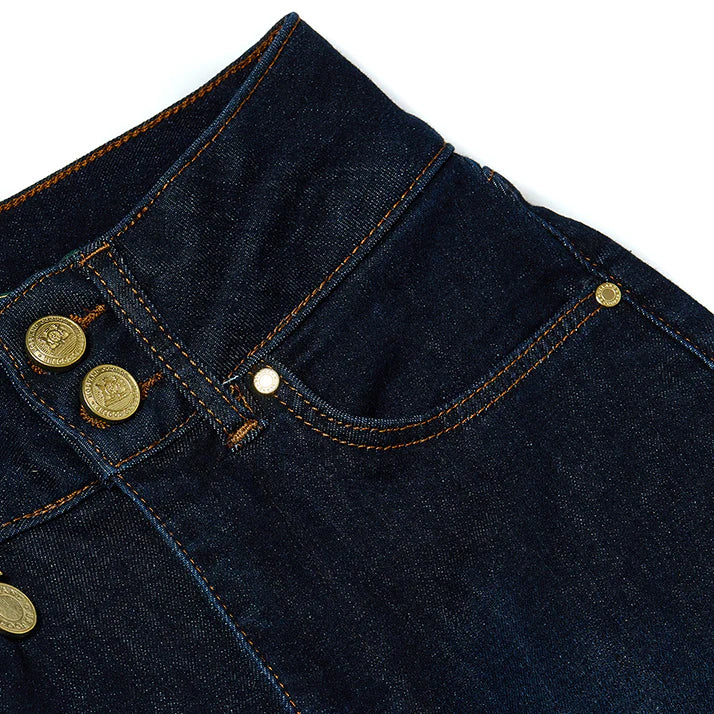 High Rise Flared Jean - Deep Indigo