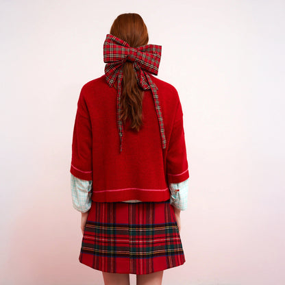 Hope Contrast Trim Cardi - Red