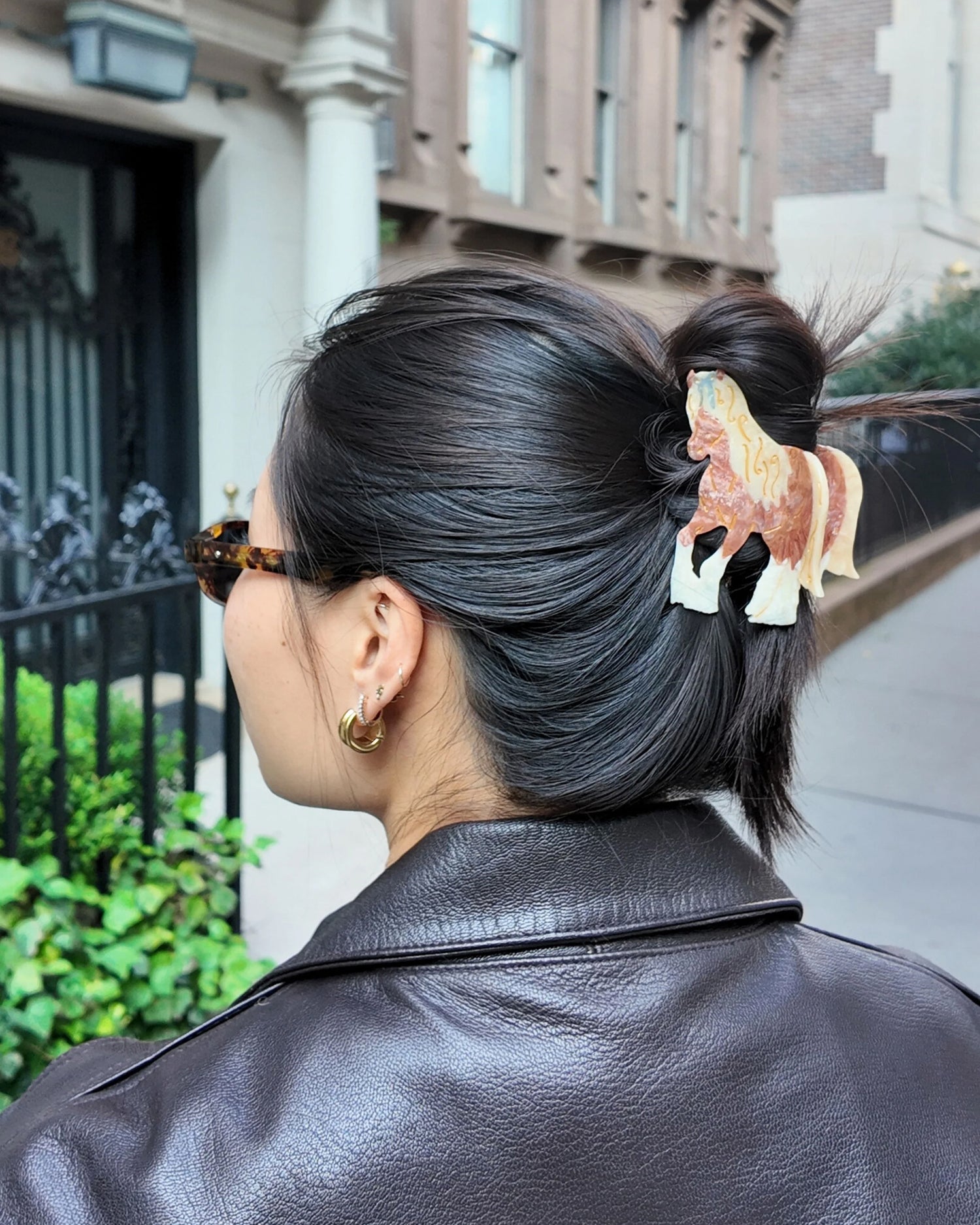 Horse Hair Clip - Brown