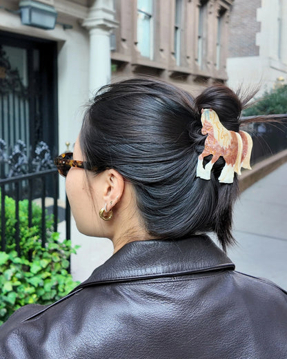 Horse Hair Clip - Brown