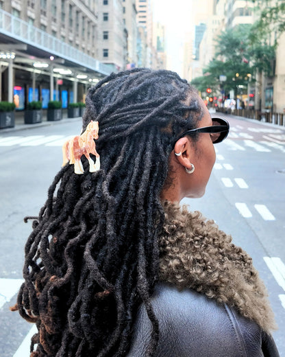 Horse Hair Clip - Brown