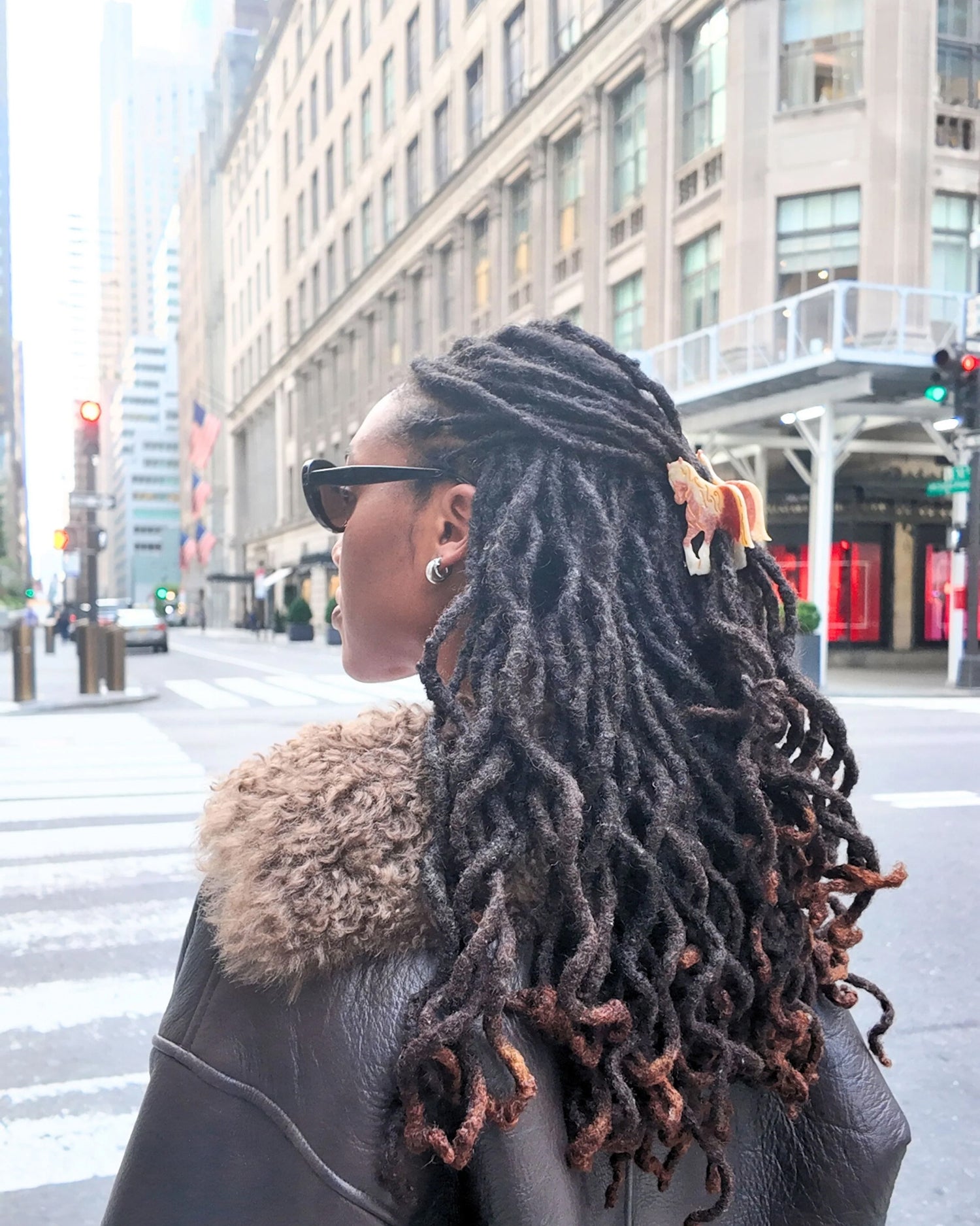 Horse Hair Clip - Brown