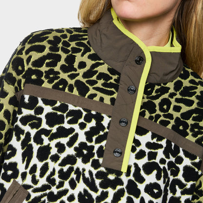 Hybrid Animal Print Sports Jumper - Olive Drab