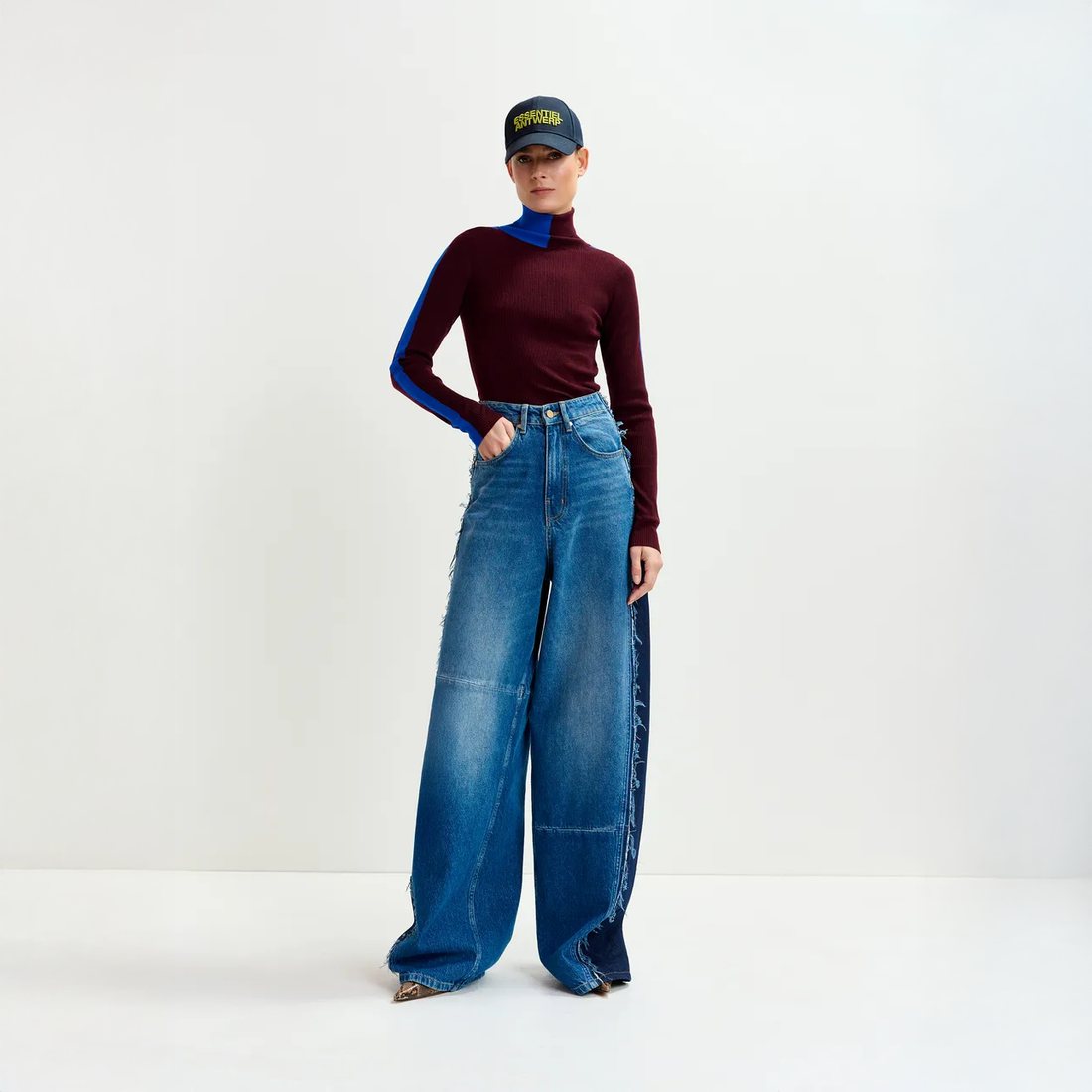 Iffort Bicolour Fitted Pull - Margot Mauve