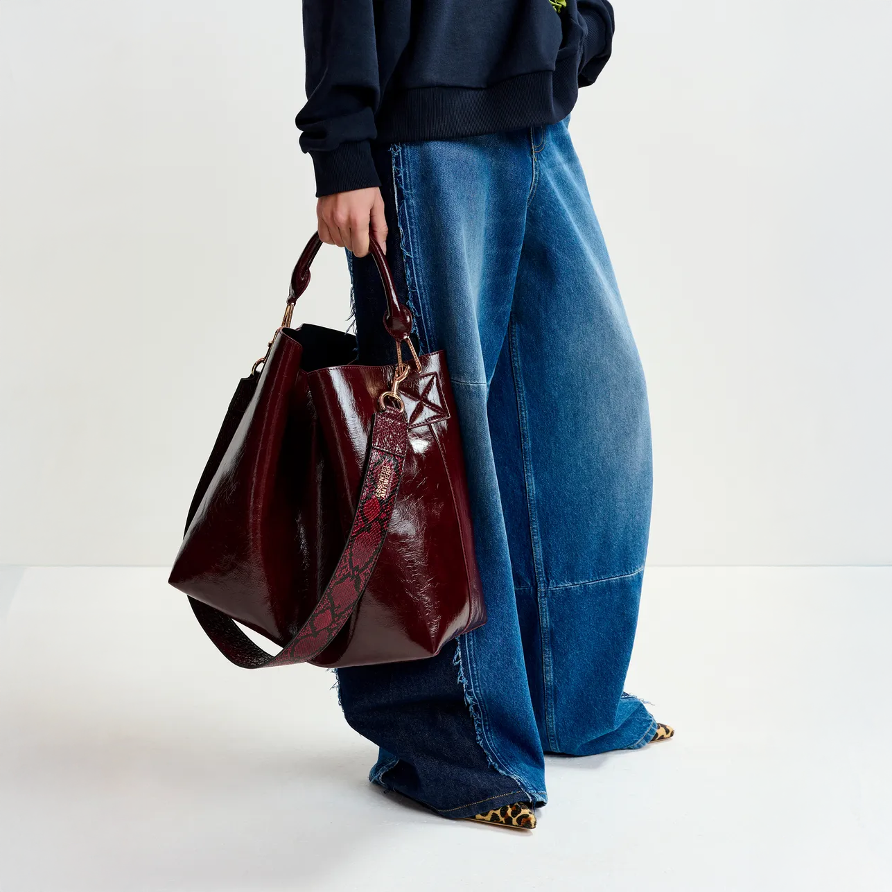 Ihurley Shiny Shopper Bag - Margot Mauve