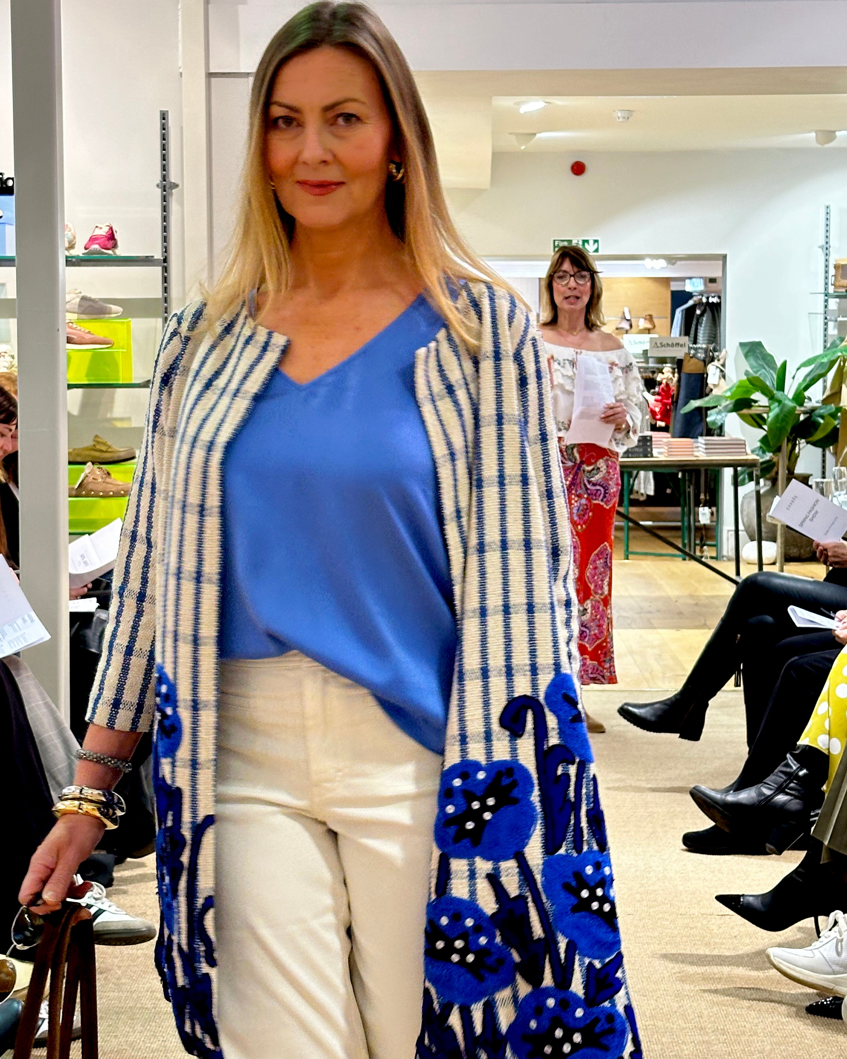 Antonio Embroidered Jacket - Blue Stripe
