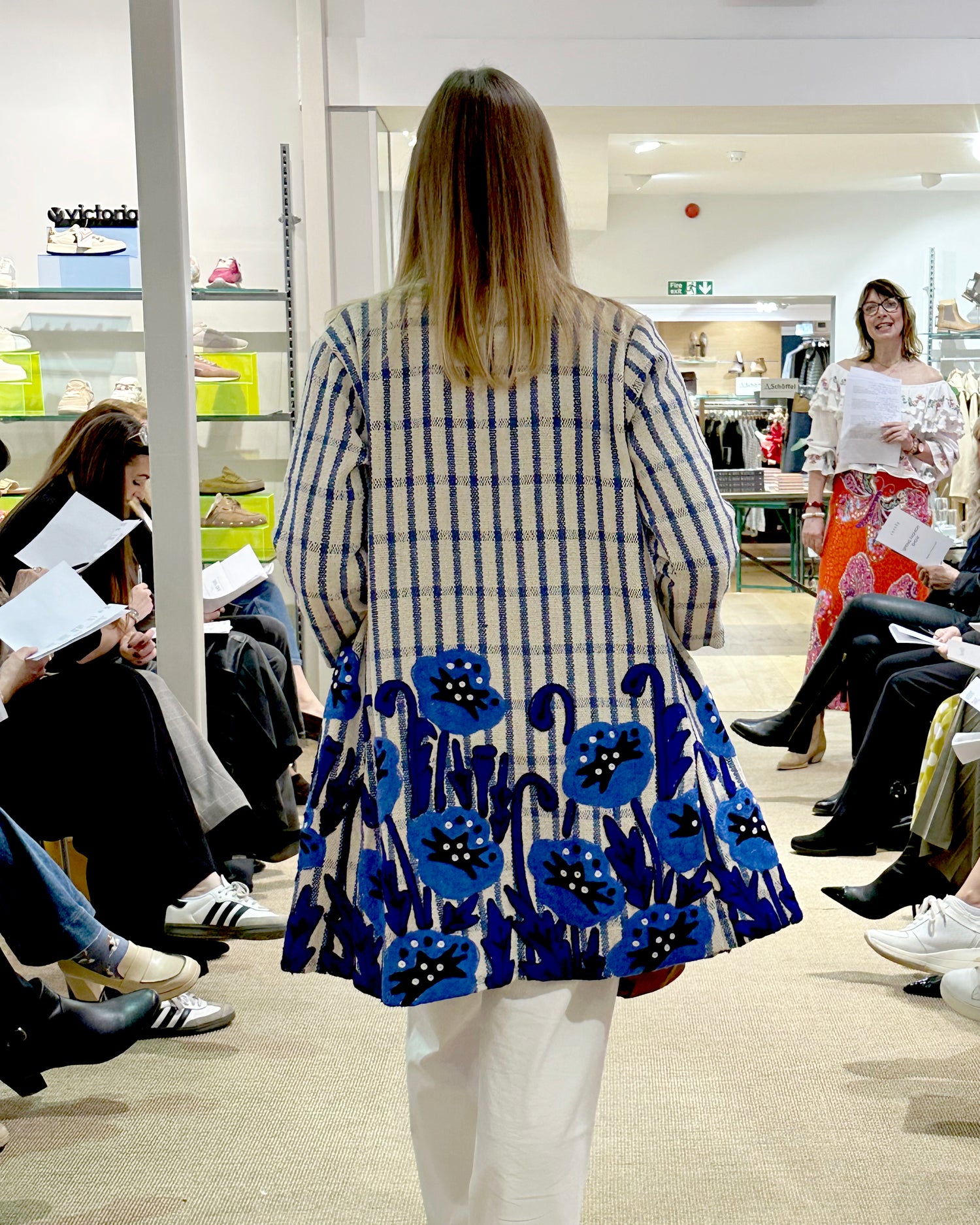 Antonio Embroidered Jacket - Blue Stripe