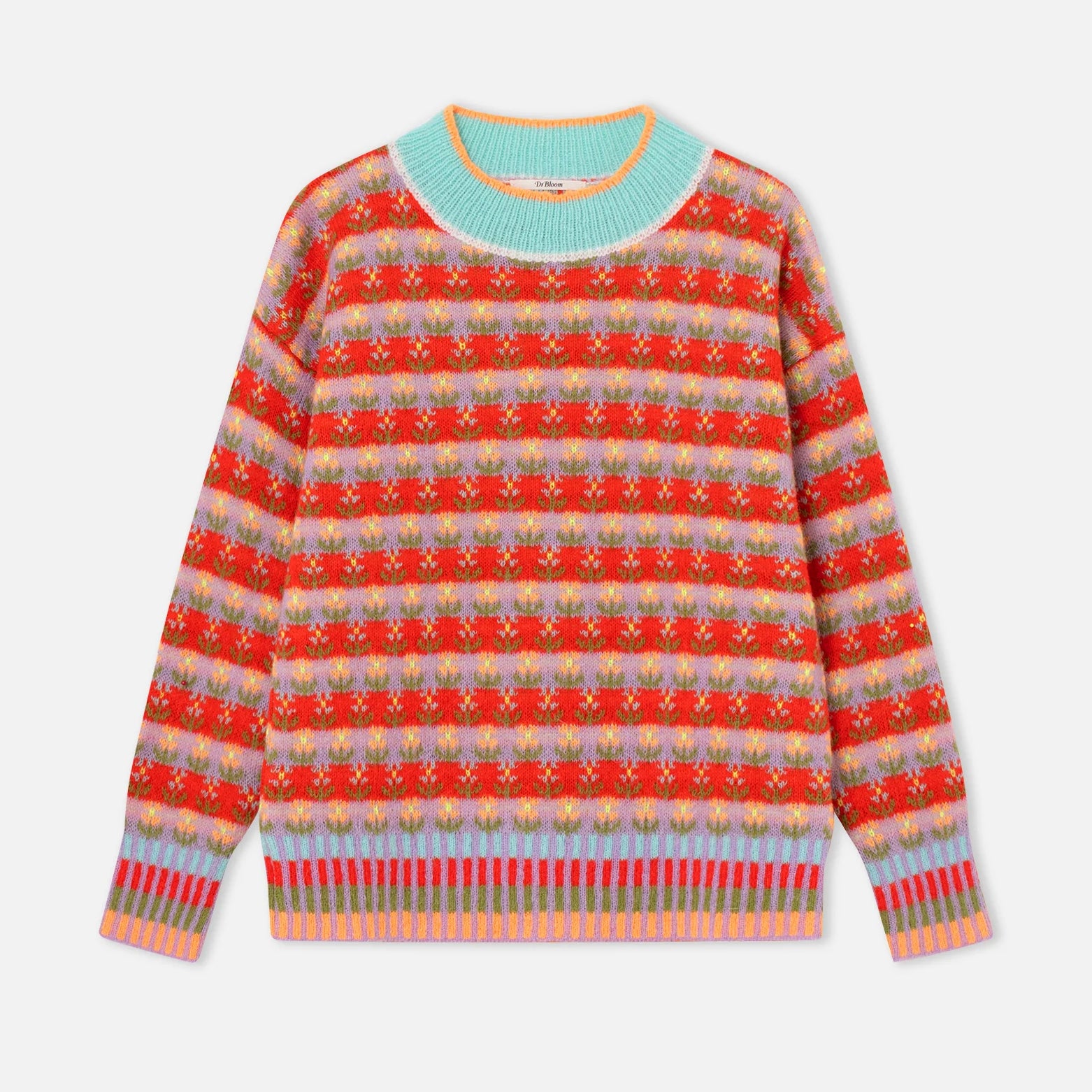 Blossom Fairisle Knit Jumper - Red