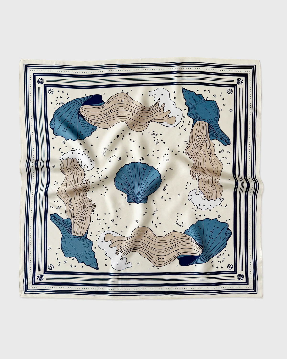 Aquarius Silk Scarf - Cream