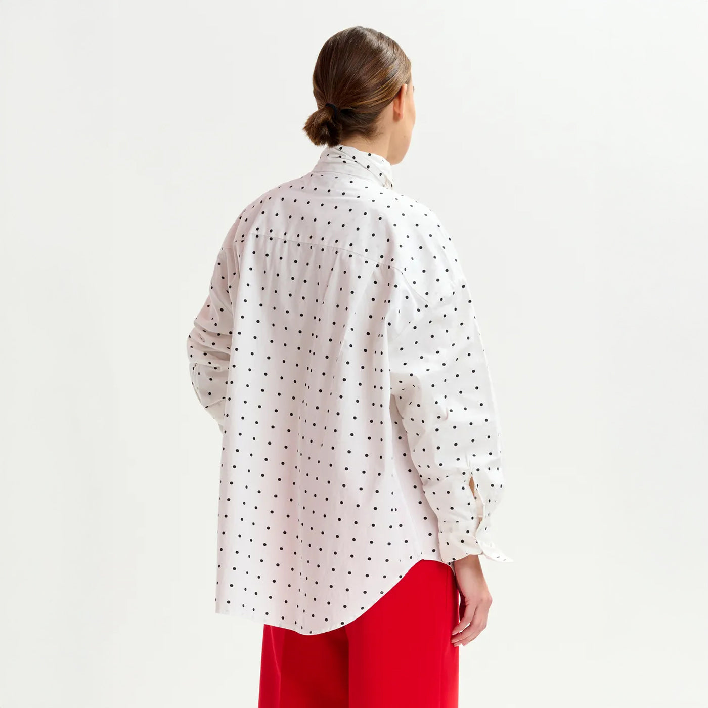 Imoverit Pussy Bow Tie Shirt - Combo Off White