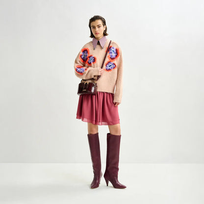 Impossible 1 Embroidered Knit - Fudge Frappe