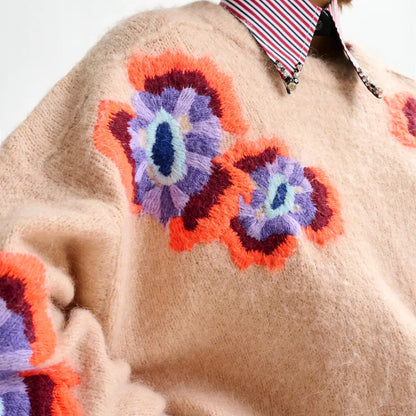 Impossible 1 Embroidered Knit - Fudge Frappe