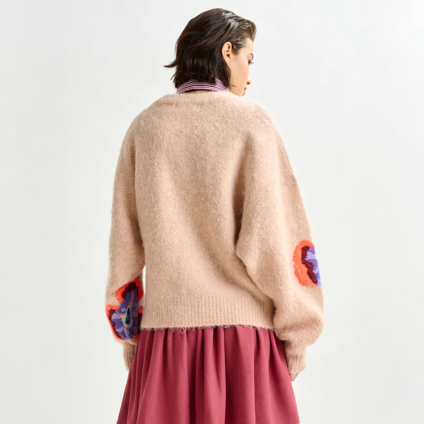 Impossible 1 Embroidered Knit - Fudge Frappe