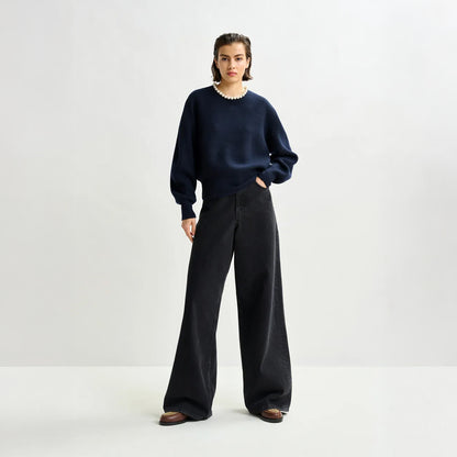 Inti Pullover With Beads - Navy