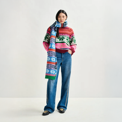 Irelando Jacqard Knit Pull - Off White