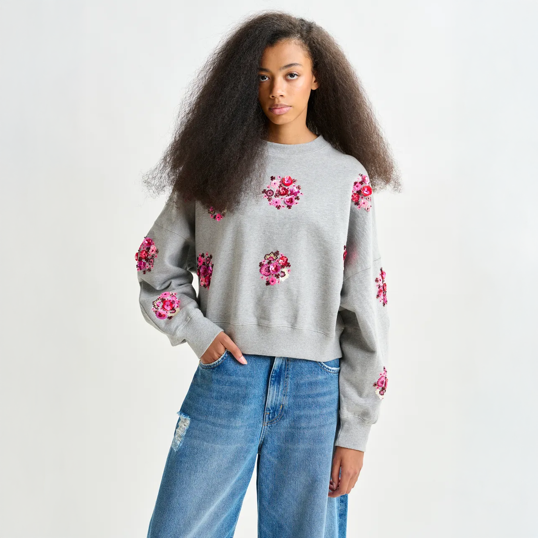 Itro Embroidered Sweat - Shadow