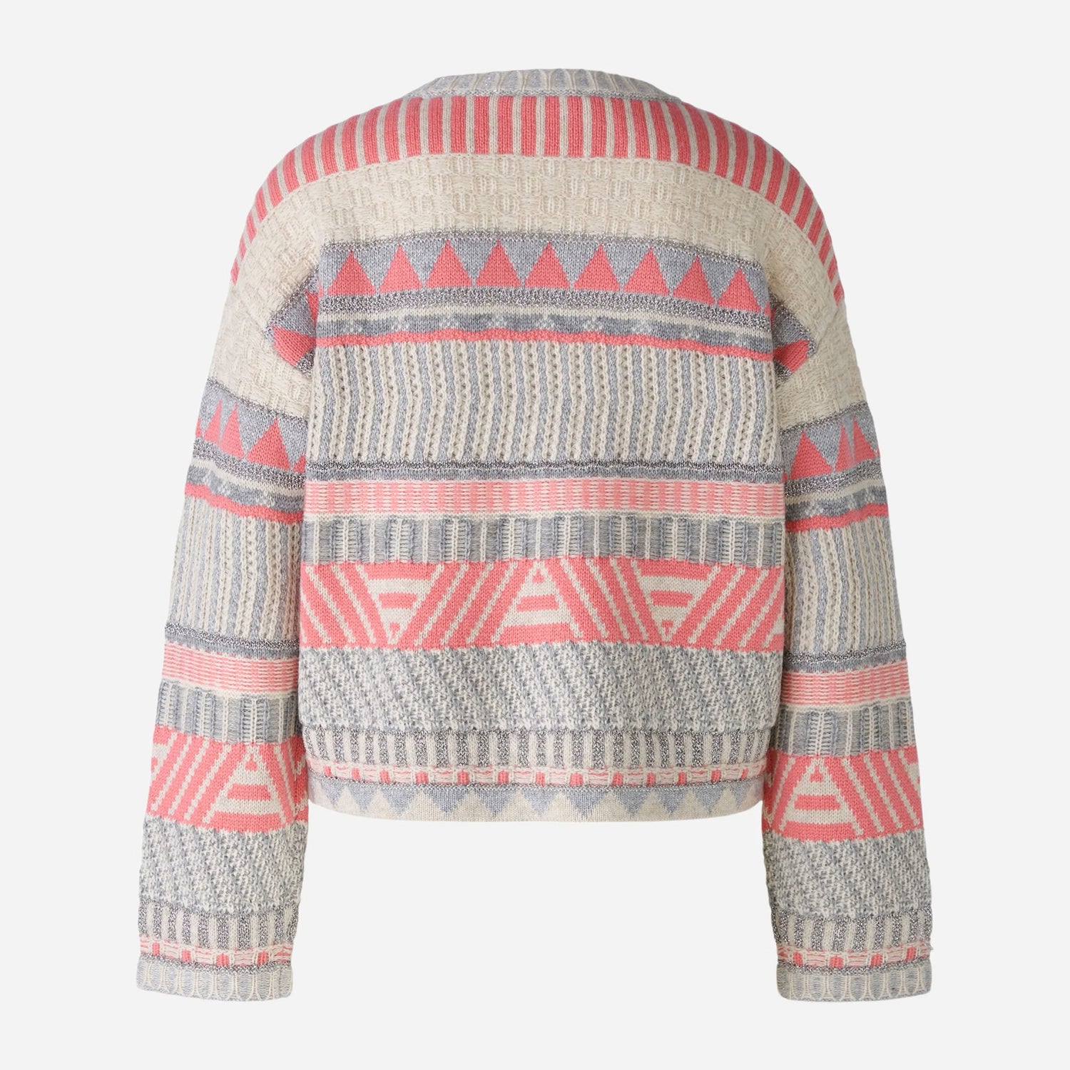 Intarsia Jumper - Pink Grey