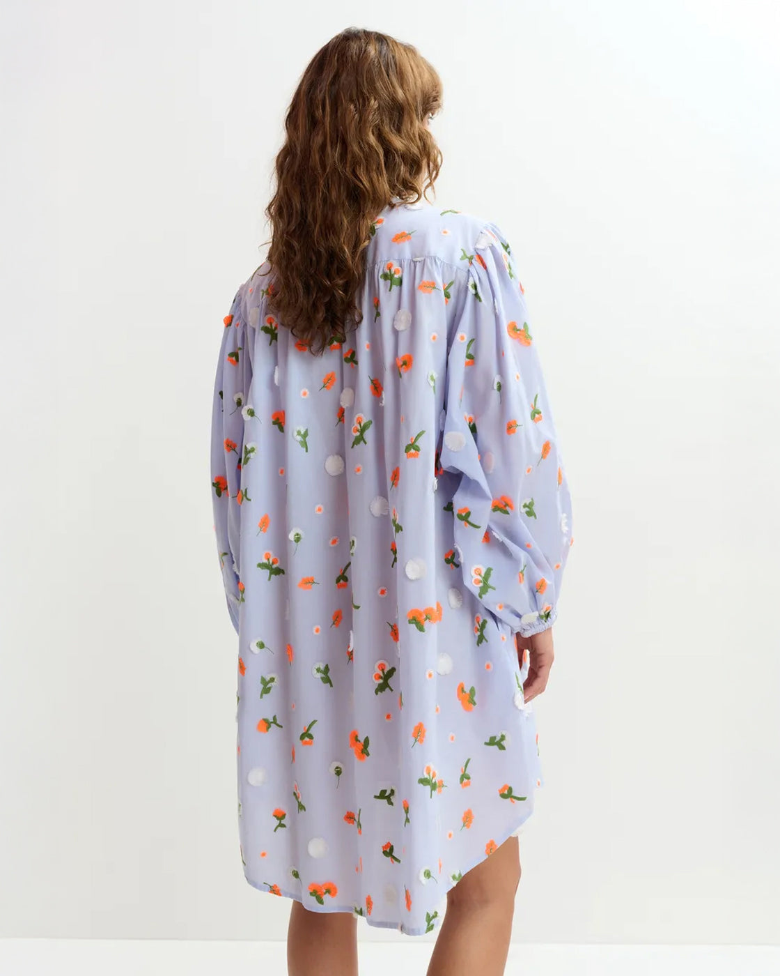 Jalen Embroidered Midi Dress - Nile Blue