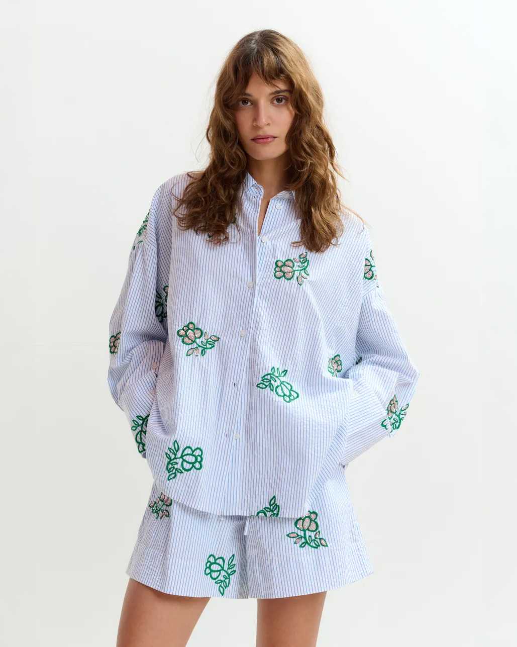 Jalinki Embroidered Shirt - Off White