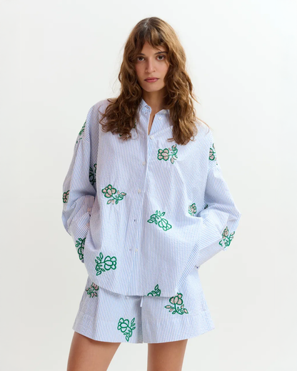 Jalinki Embroidered Shirt - Off White