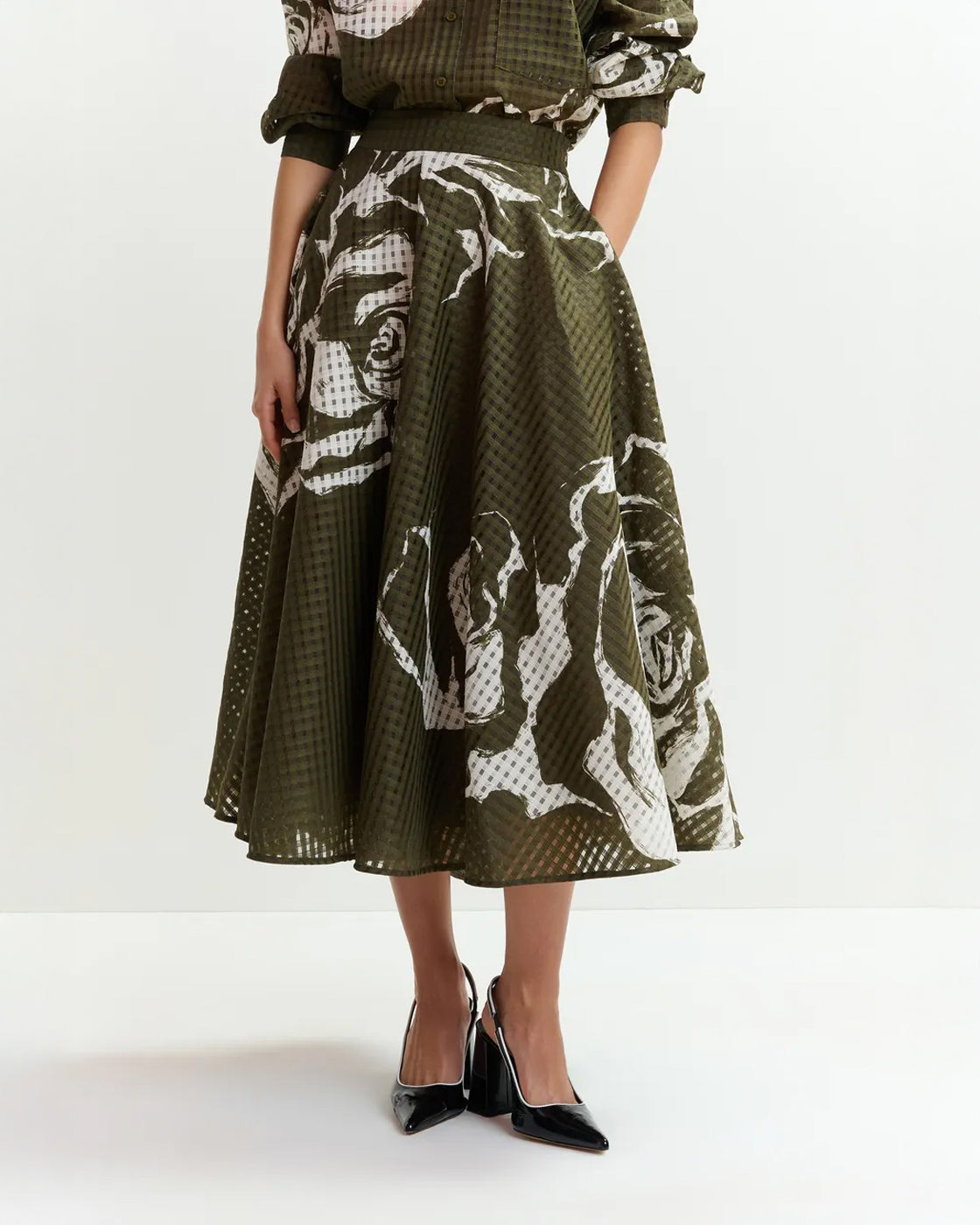 Jango Maxi Skirt - Olive Martini