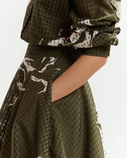 Jango Maxi Skirt - Olive Martini