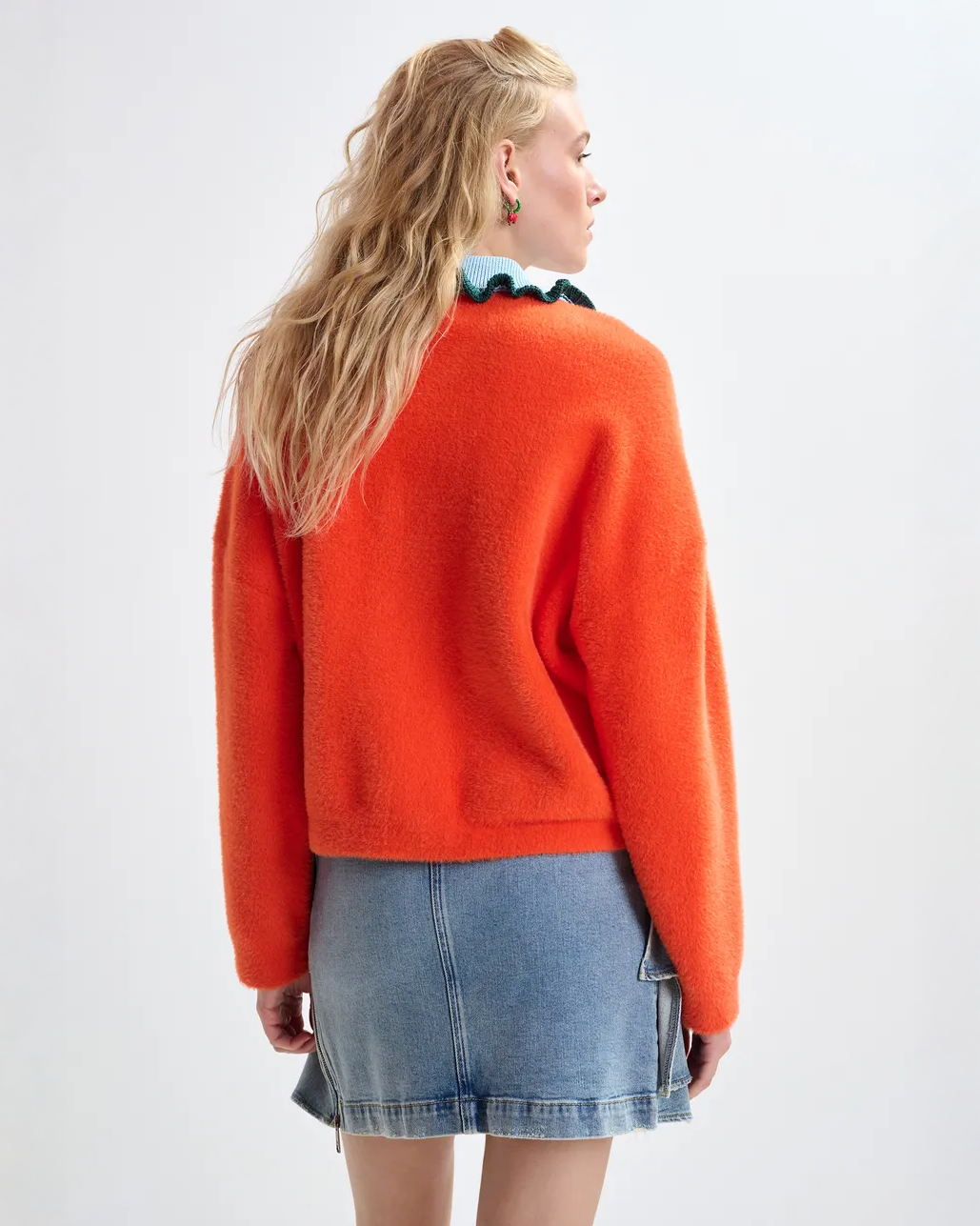Jardener Knitted Cardigan - Nectarine