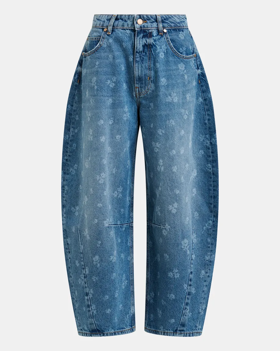 Jo1 Barrel Leg Jeans - Quiet Pool