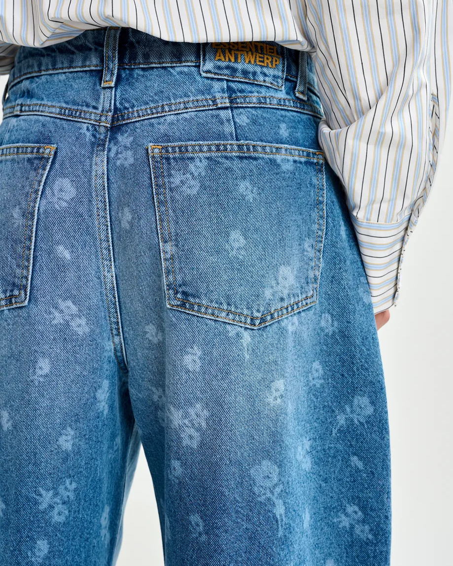 Jo1 Barrel Leg Jeans - Quiet Pool