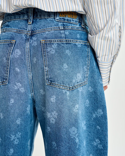 Jo1 Barrel Leg Jeans - Quiet Pool