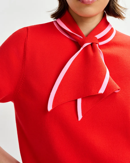 Jonda Contrast Colour Polo - Orange Brulee