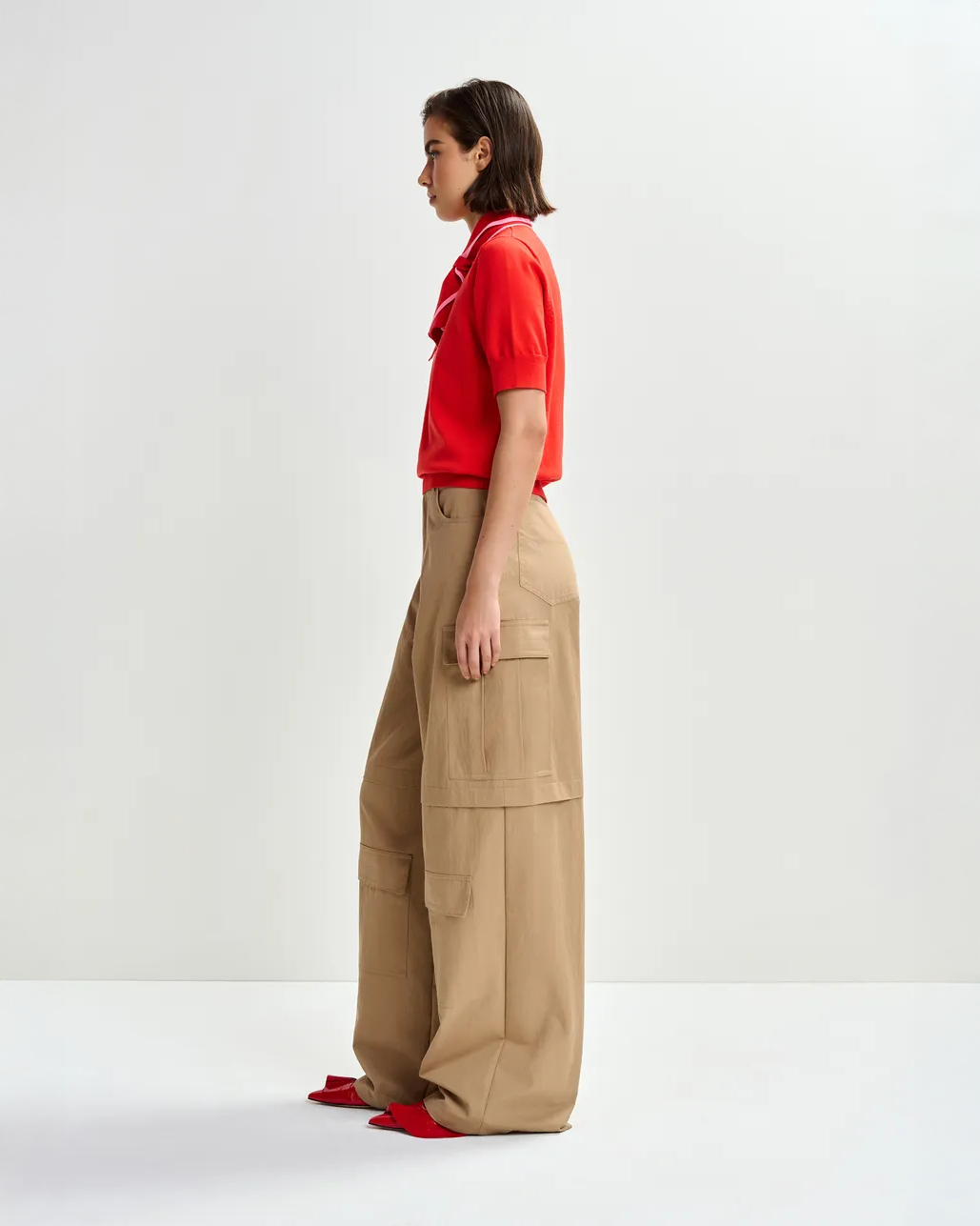 Jonda Contrast Colour Polo - Orange Brulee