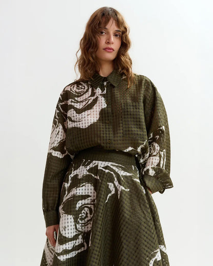 Jorange Oversized Shirt - Olive Martini