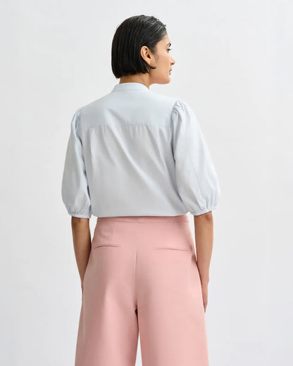 Jorja Applique Flower Shirt - Lake View