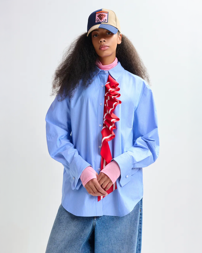Juf Ribbon Detail Shirt - Basil Smash