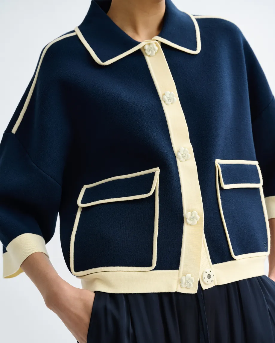 Jugly Knit Cardigan - Classic Navy