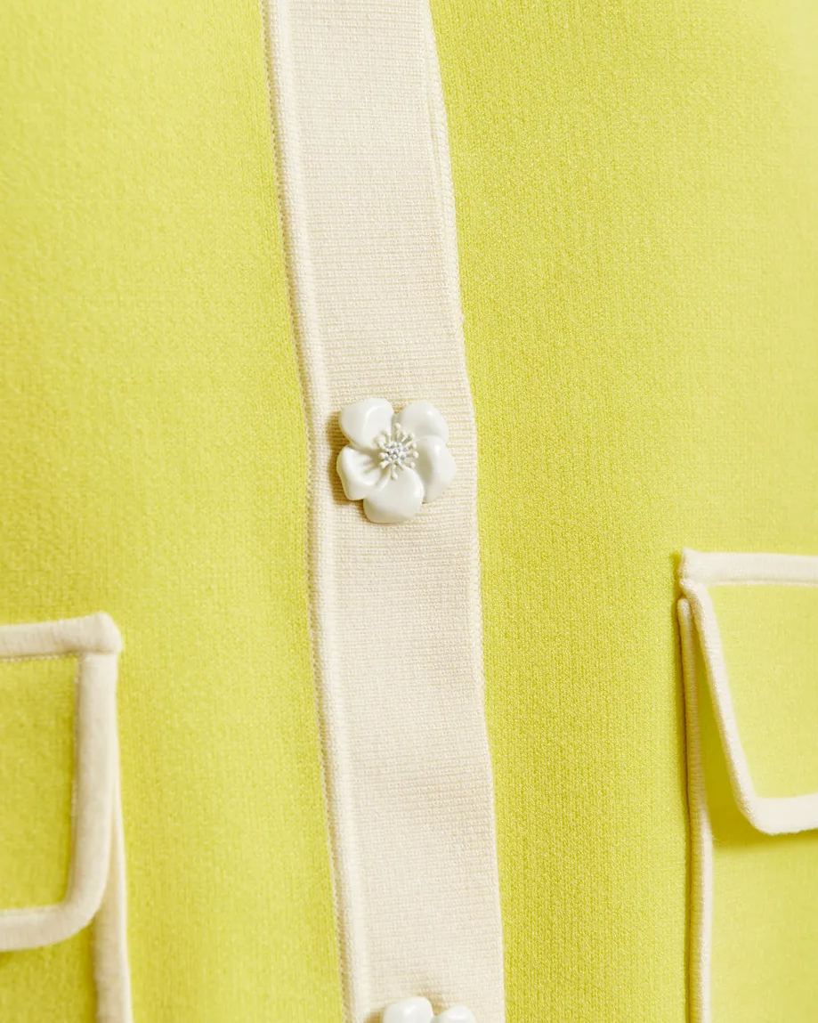 Jugly Knit Cardigan - Lemon Squeeze