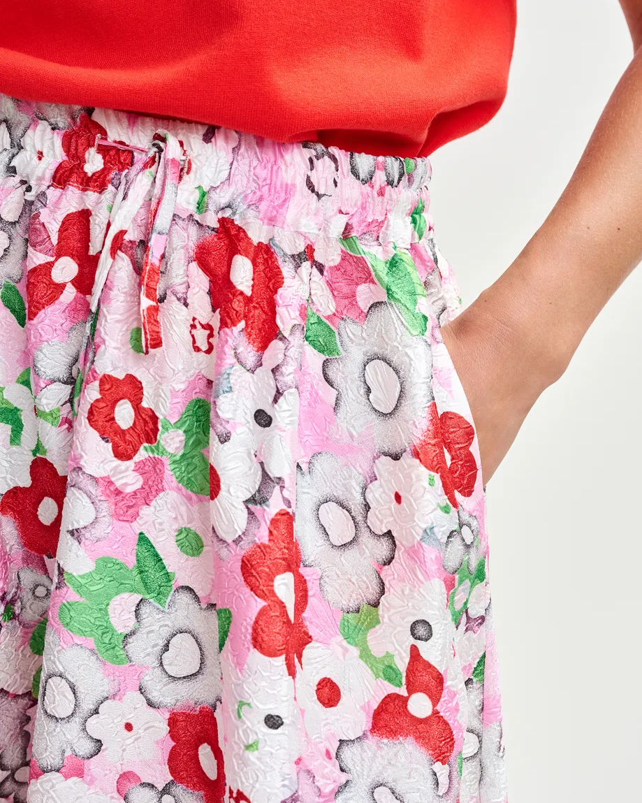 Julianne A Line Midi-Skirt - Cotton Andy