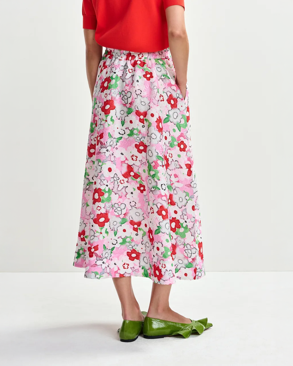 Julianne A Line Midi-Skirt - Cotton Andy