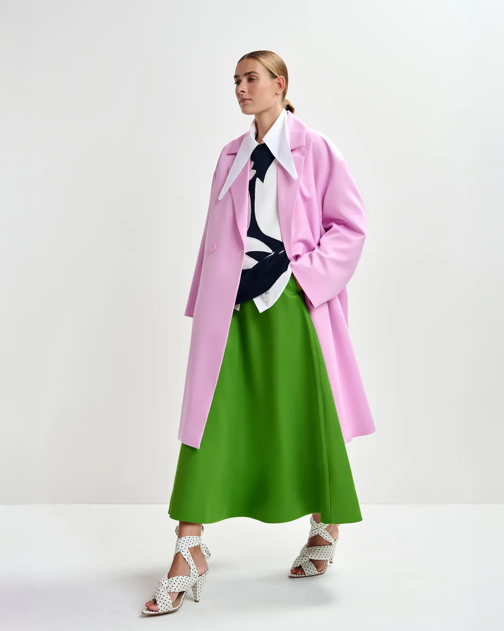 Julio Over The Knee Skirt - Spirulina Green