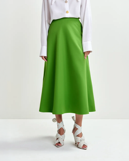 Julio Over The Knee Skirt - Spirulina Green