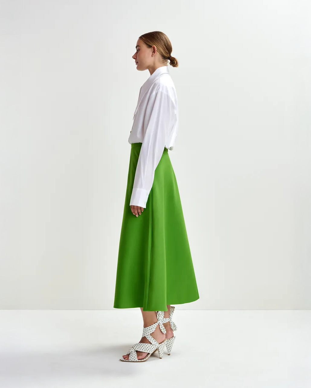 Julio Over The Knee Skirt - Spirulina Green