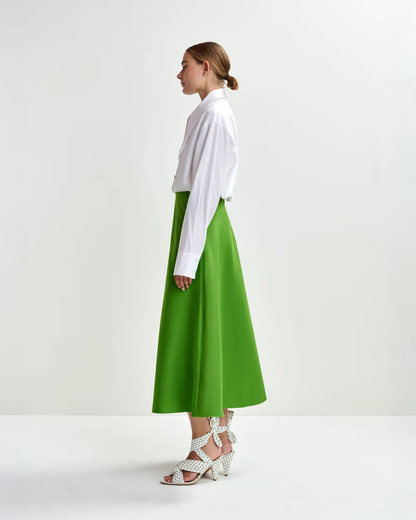 Julio Over The Knee Skirt - Spirulina Green
