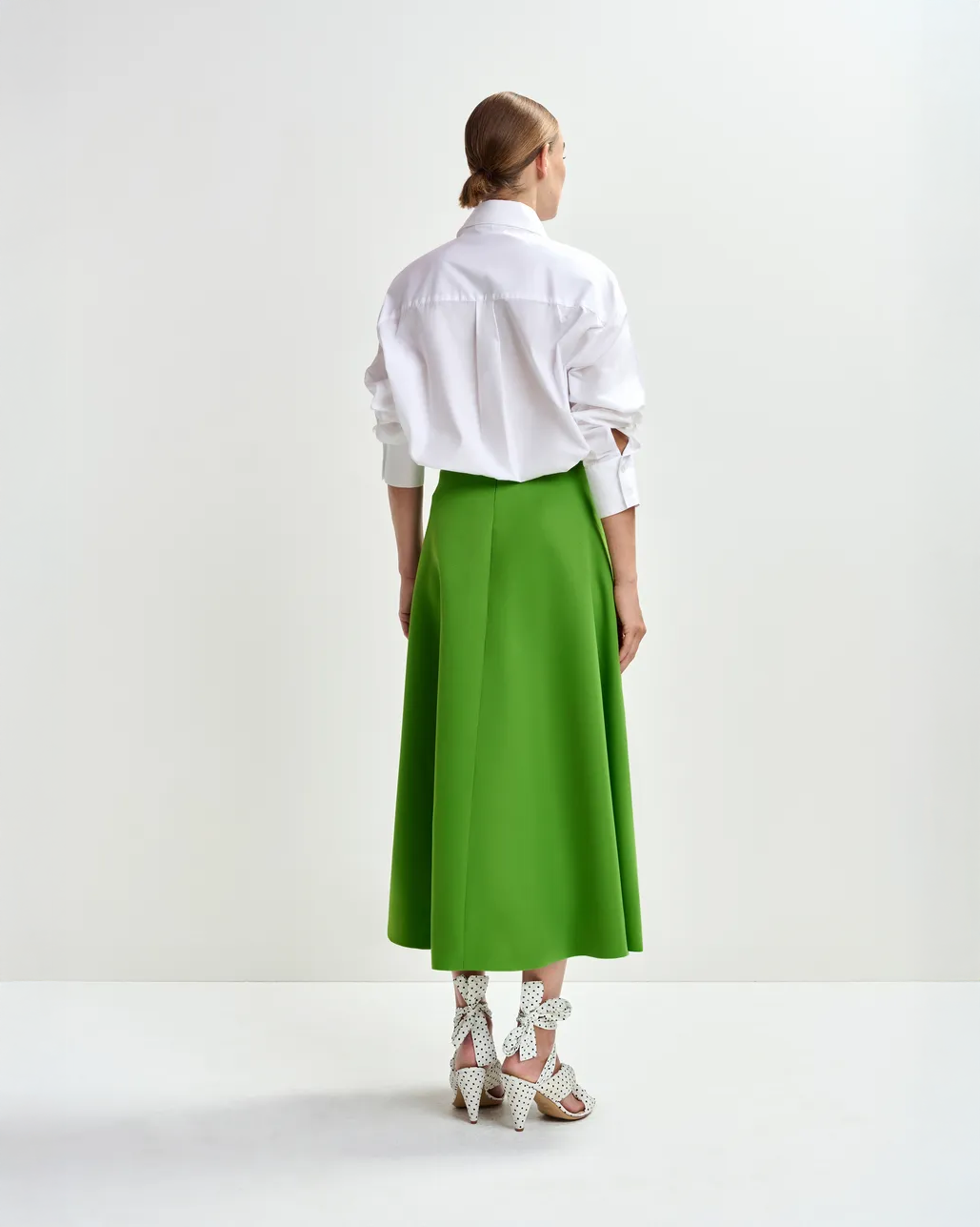 Julio Over The Knee Skirt - Spirulina Green